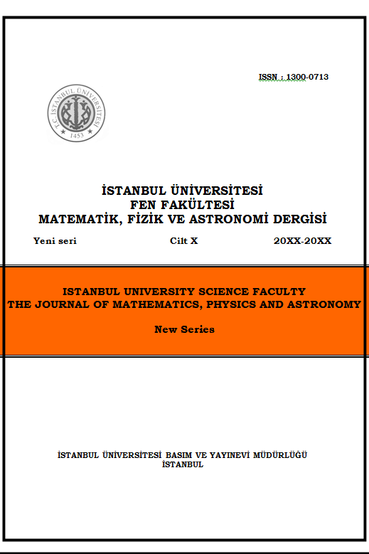 İstanbul University Science Faculty the Journal of Mathematics Physics and Astronomy